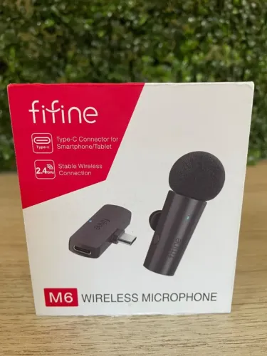 Microfone de Lapela Sem Fio Fifine M6 USB-C Lacrado