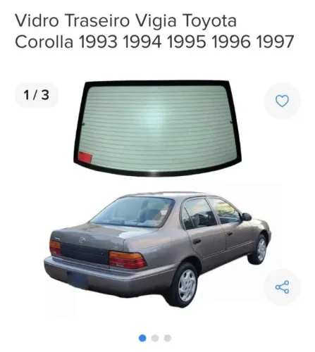 Vidro vigia traseiro Corolla 1991/1997 R$599  