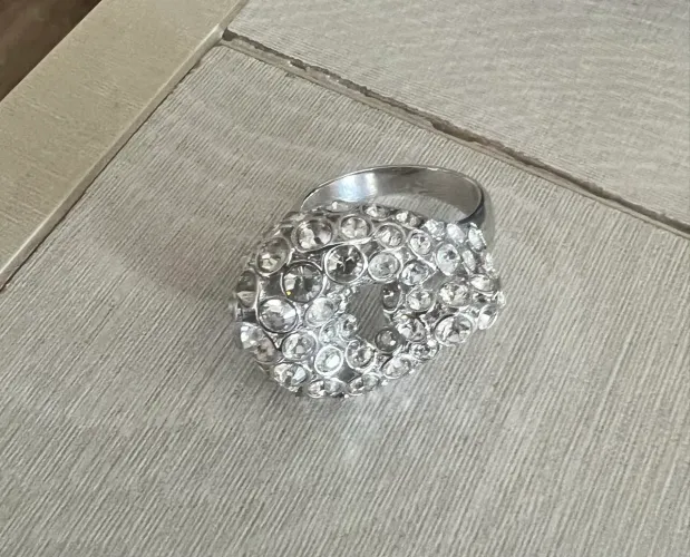 Anel rarely cristal original swarovski numero 58