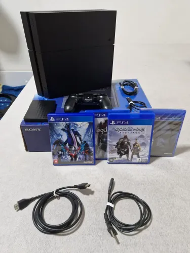 PS4 - Playstation 4 FAT 500GB + 2TB de memória externa - LEIA A DESCRIÇÃO