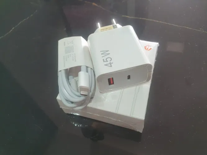 Carregador para iphone lightning 45w