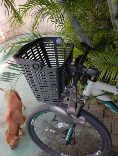 Cesta removível para bicicleta, valor 70,00, usada em um bom estado.