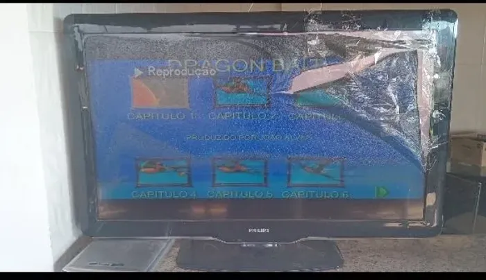 Tv 40 polegadas, com defeito de película.
