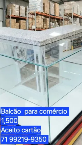 Balcão para comercios  variados 1,500 aceito  cartão 