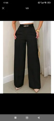 Calça pantalona preta