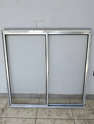 Janela 2 Folhas 100x100 Alumínio Branco