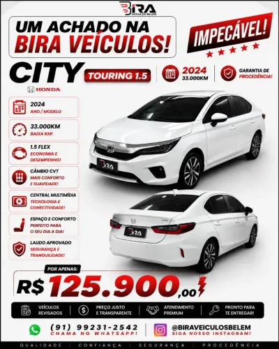 Honda City Sedan Touring 1.5 Flex 16V 4P Aut. 2024