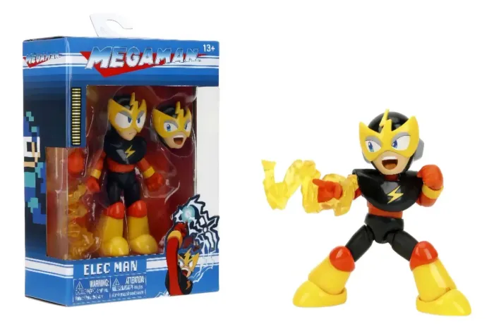 Action Figure Boneco Elec Man do Mega Man Clássico 11 Cm Jada Toys Articulado Lacrado