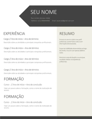 Faço Currículo, trabalhos escolares, declarações 