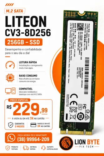 SSD M.2 SATA LITEON CV3-8D256 - 256GB