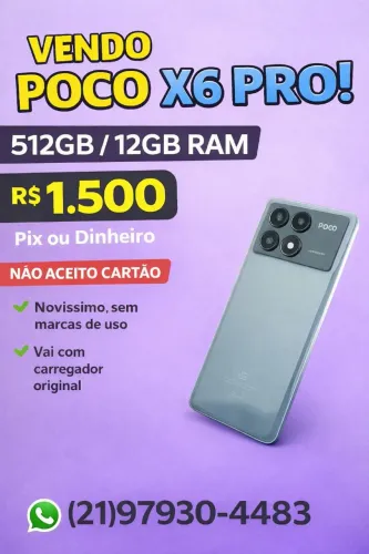 Poco x6 pro 512gb 12 ram Usado