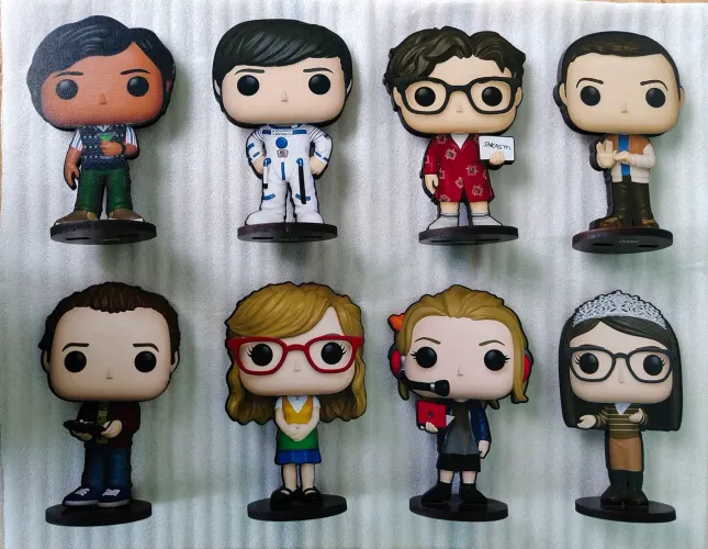 Miniatura Decoração Sheldon Cooper Action Figure The Big Bang Theory 15 cm - 8 Personagens