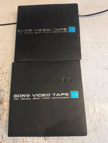 FITA de vídeo Sony V-32 vintage (reel-to-reel) 1/2" Gravadores helicoidal 2UNID NO ESTADO