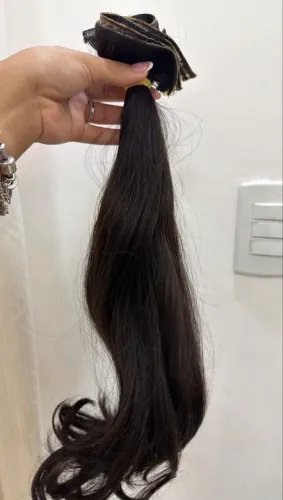Mega hair 100% brasileiro já confeccionado 120 gramas método fita adesiva,