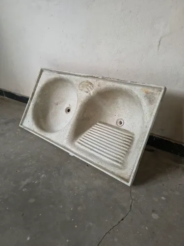 Tanque Duplo em Mármore Sintético