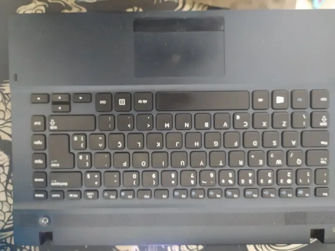 Teclado notebook Samsung 270E azul marinho.