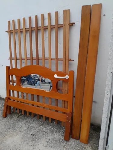 CAMA DE MADEIRA CASAL 