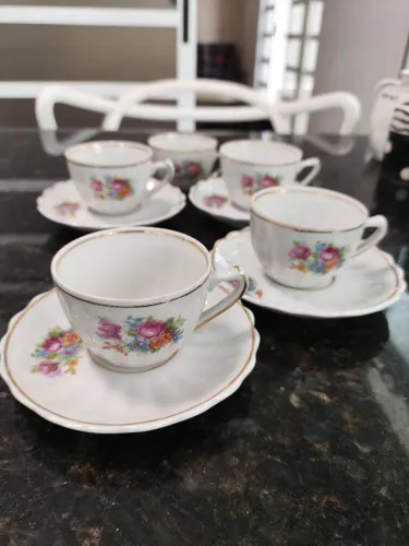 Jogo vintage para café Pozzani coleção reposição