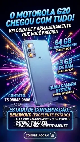 Motorola G20 em ótimas condições 