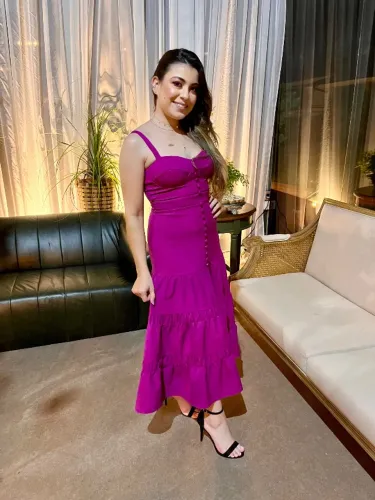 Vestido midi limonada pink