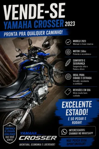 Moto completa com ABS na roda dianteira e carregador de celular.