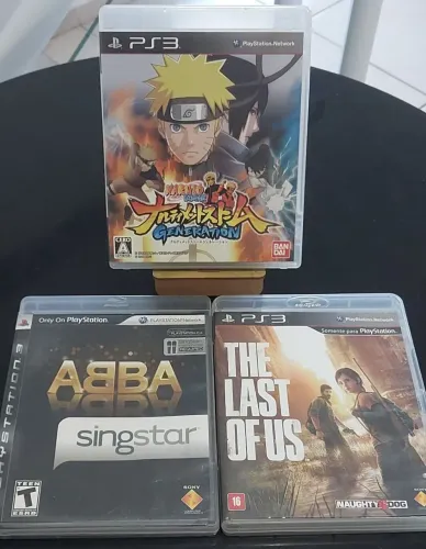 Kit Jogos PS3 Originais - Naruto / Abba / The Last Of Us