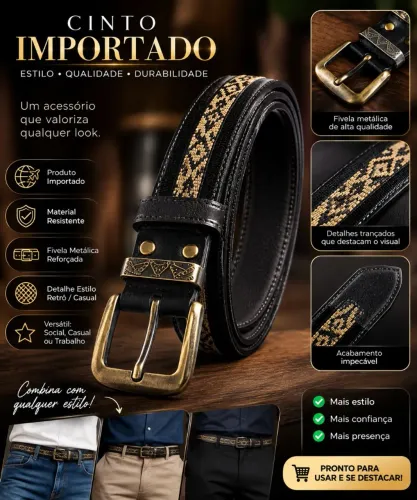 Cinto Preto Importado