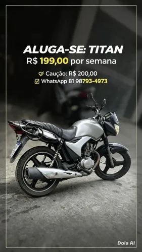 Aluguel de moto para aplicativo 199,00 semana
