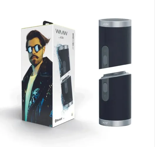 Caixa de Som Bluetooth WAAW by Alok US 200SB DUO TWS Speaker Até 14 Horas de Reprodução