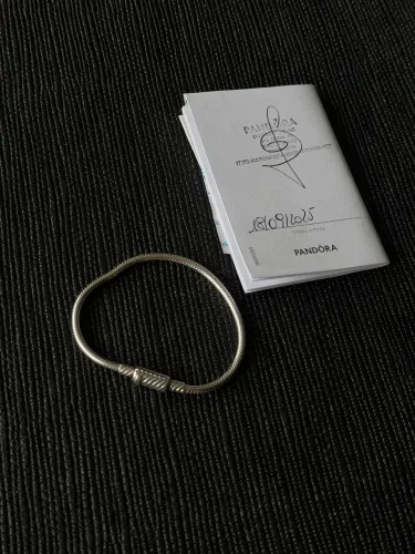 Bracelete De Prata Em Trama Com Fecho Magnético