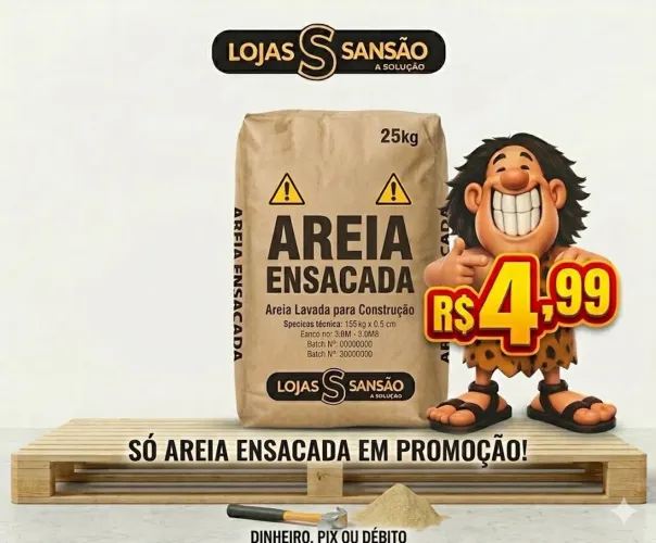 Areia média ou fina moída