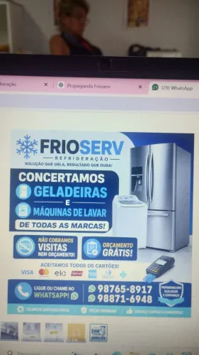 Consertamos geladeiras e máquinas de lavar não cobramos visita .