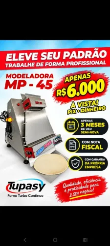 Modeladora de massa para pizza profissional