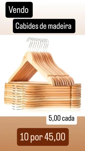 Vendo cabides de madeira 