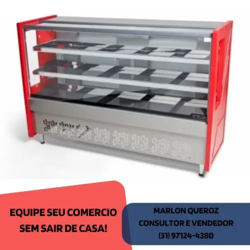 Balcão de Açougue Avícola Vermelho 1,75m Polar