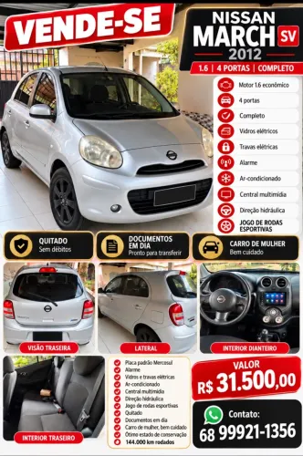 Nissan March SV 1.6 16V Flex Fuel 2012