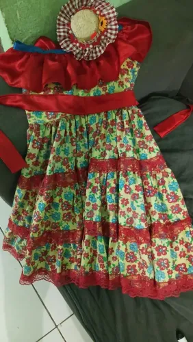 vistido de São  João    menina de 6 anos 