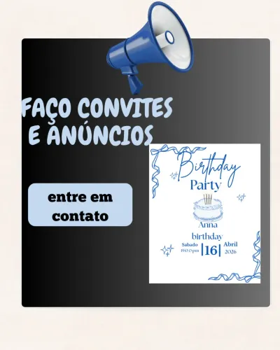 Vendo convites e anúncios