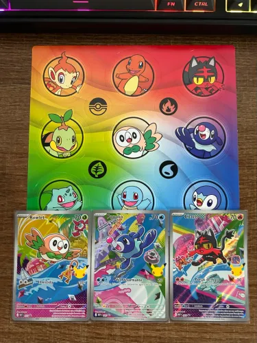 Pokémon Parceiros Iniciais - Litten, Popplio e Rowlet