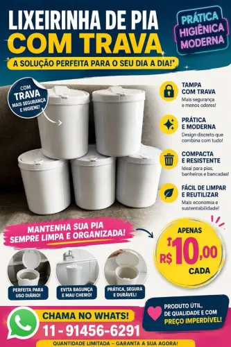 Lixeiras para pia