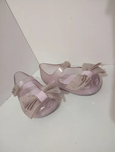 Sapatilha Mini Melissa Ultragirl Sweet Rosa Glitter - Tam 17/18