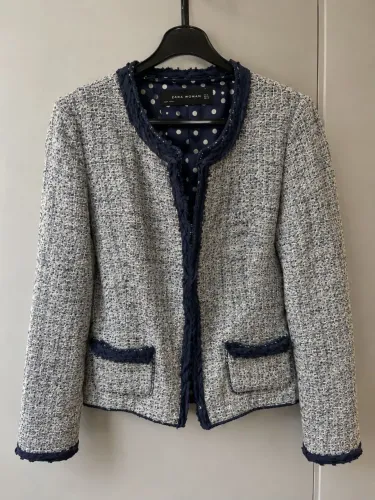 Casaco ZARA tweed poá