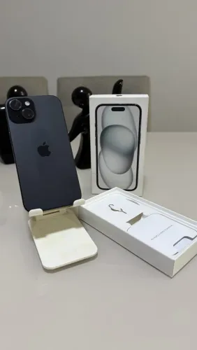 iPhone 15 128GB - Impecável, Nunca Aberto, Bateria 87%