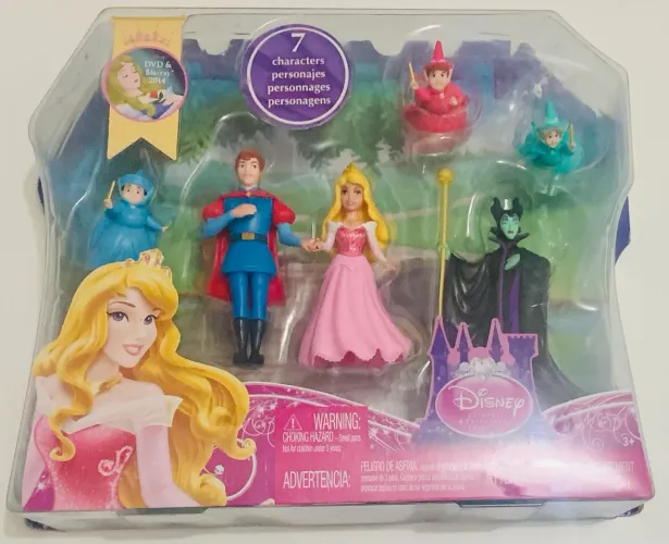 Princesas Disney Bela Adormecida Set Pequeno Reino 7 Pack Mattel Ñ Barbie LACRADO