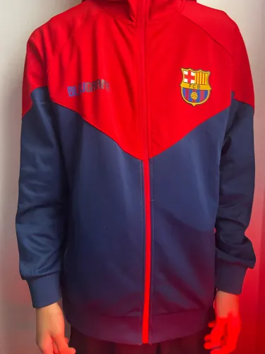 Casaco Oficial Licenciado Barcelona Com Ziper