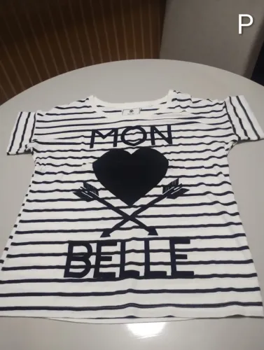 Blusa listrada clock house