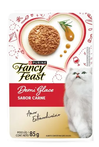 Sache Fancy Feast carne caixa com 15