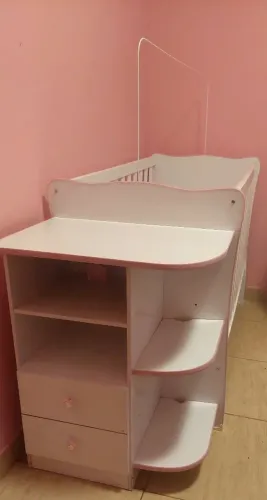 Kit Berço e Cômoda menina