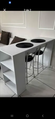 Bancada gourmet branca em mdf 