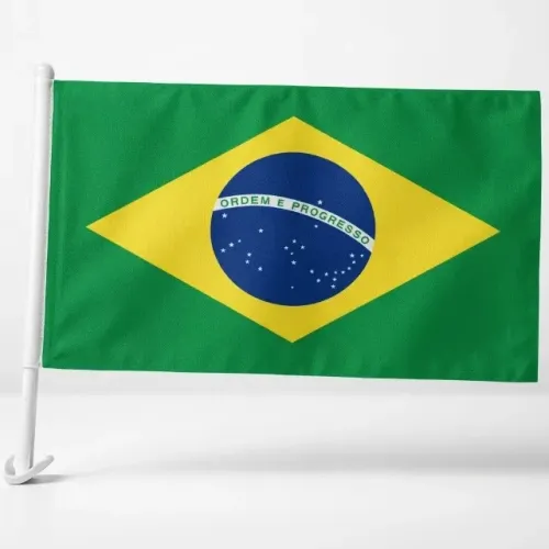 kit bandeira do brasil 40x30 2 unidades para carros e motos copa do mundo